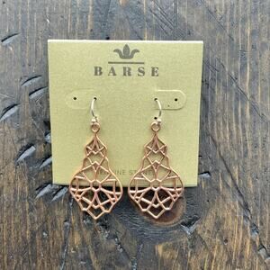 Barse Suki Lattice Earrings- Copper- NWT